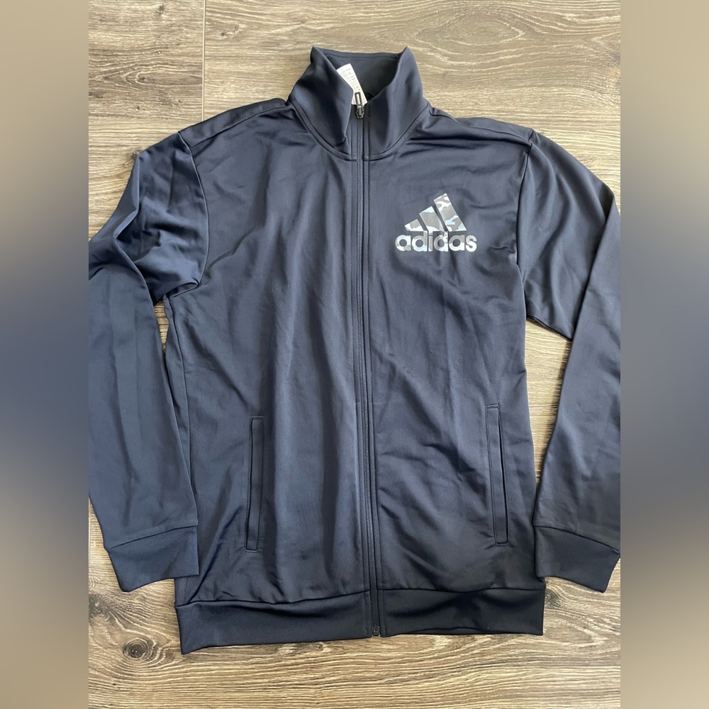 Navy men’s Adidas track jacket